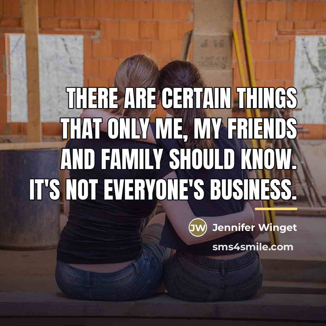 “There are certain things that only me, my friends and…” quote by Jennifer Winget