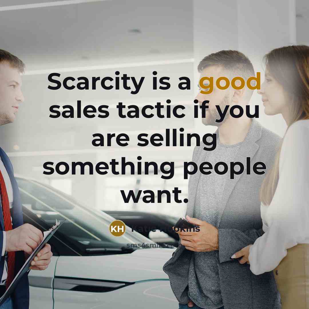 “Scarcity is a good sales tactic if you are selling…” quote by Katie Hopkins