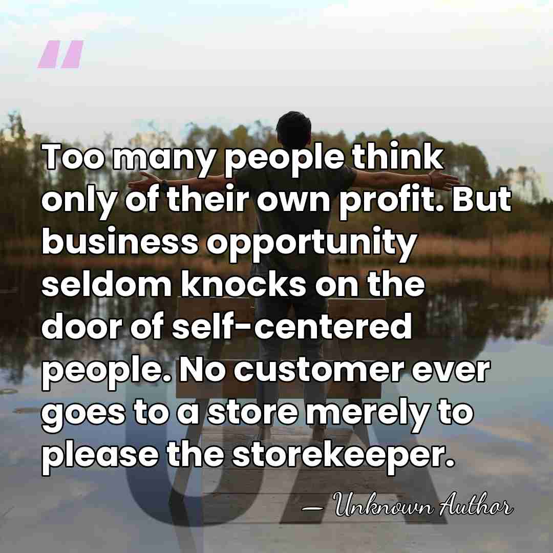 Too many people think only of their own profit. But business opportunity&hellip; - Kazuo Inamori