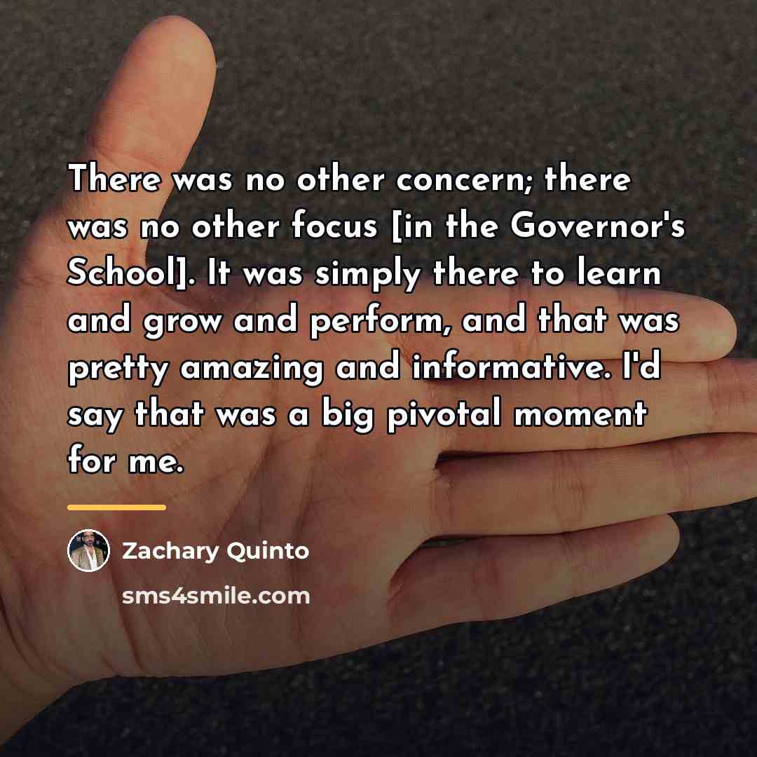 “There was no other concern; there was no other focus…” quote by Zachary Quinto