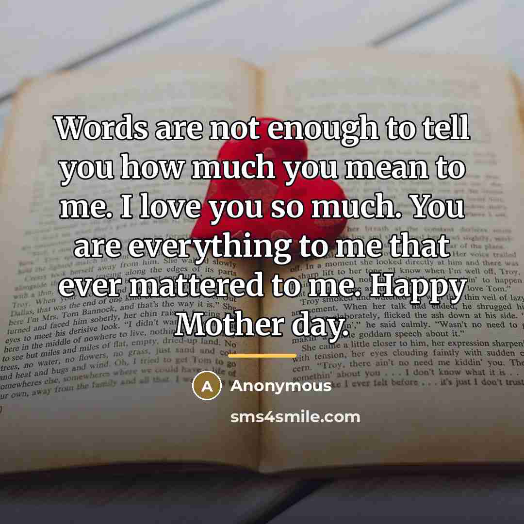 “Words are not enough to tell you how much you…” quote by Anonymous