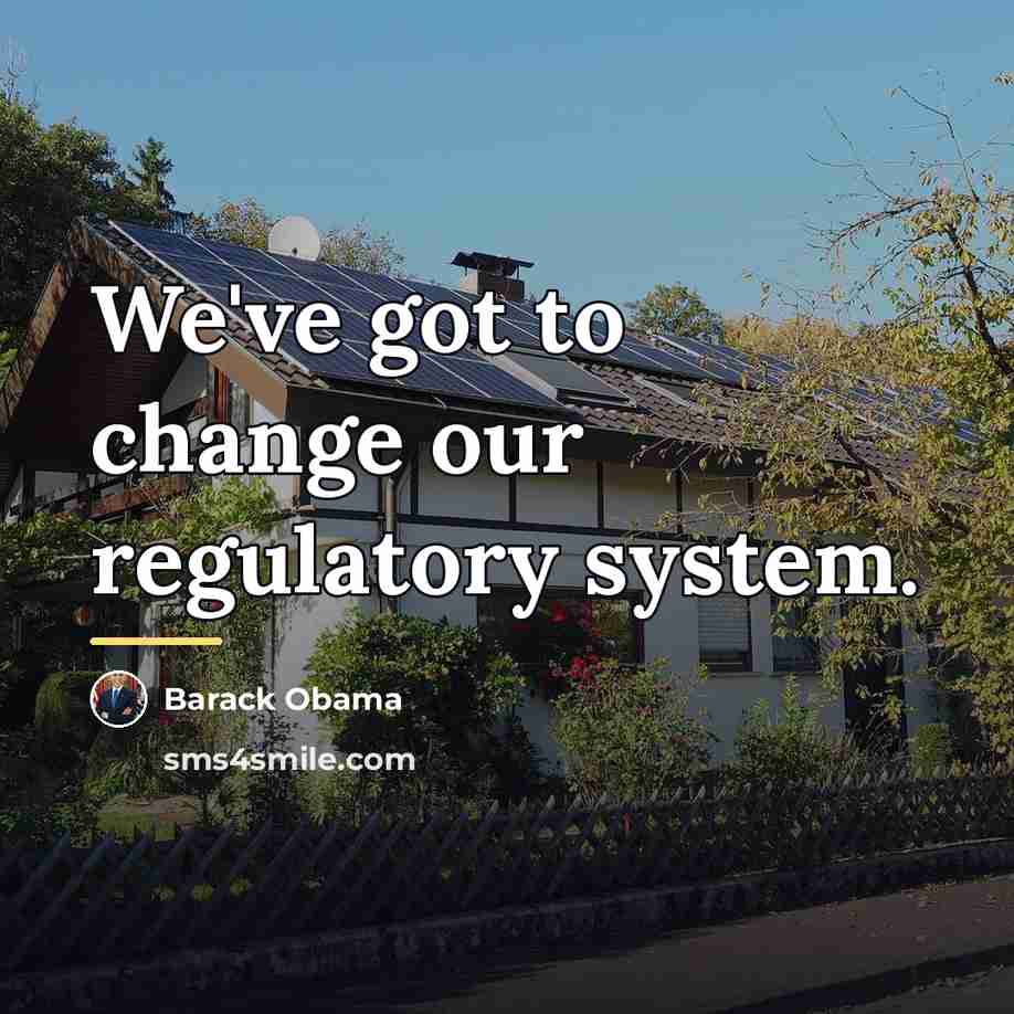 “We've got to change our regulatory system.…” quote by Barack Obama