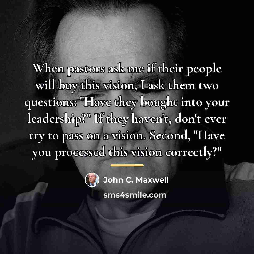 “When pastors ask me if their people will buy this…” quote by John C. Maxwell