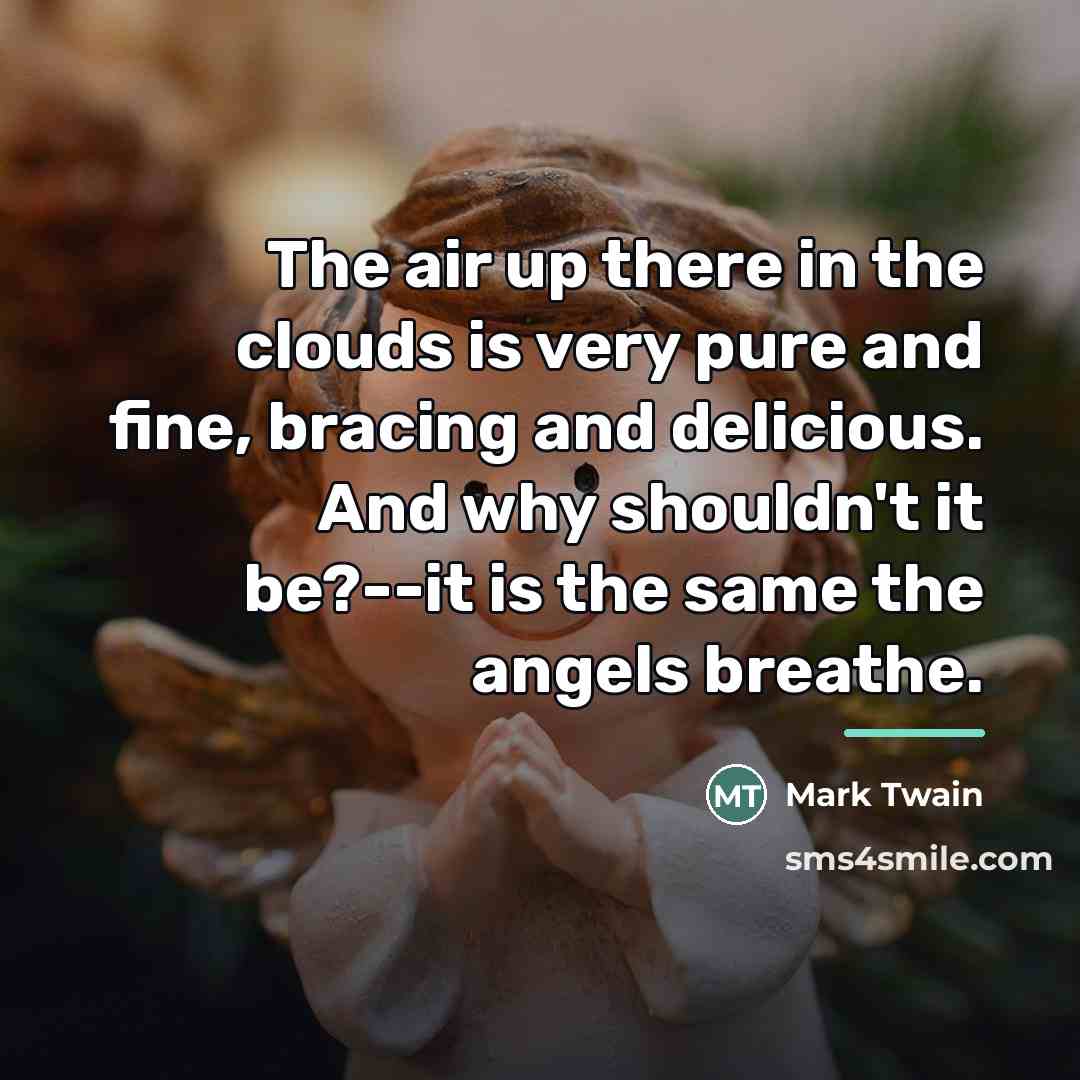 “The air up there in the clouds is very pure…” quote by Mark Twain