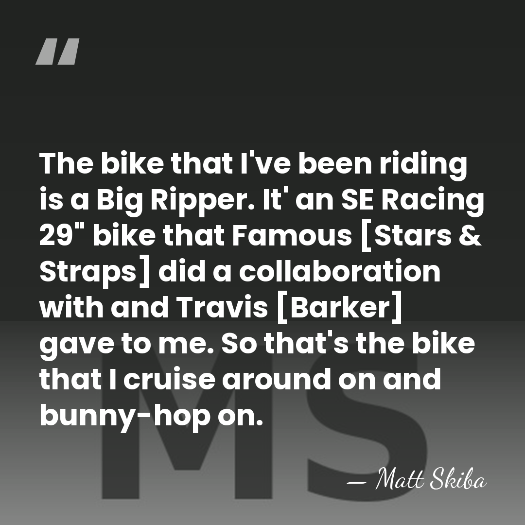 The bike that I've been riding is a Big Ripper. It' an&hellip; - Matt Skiba