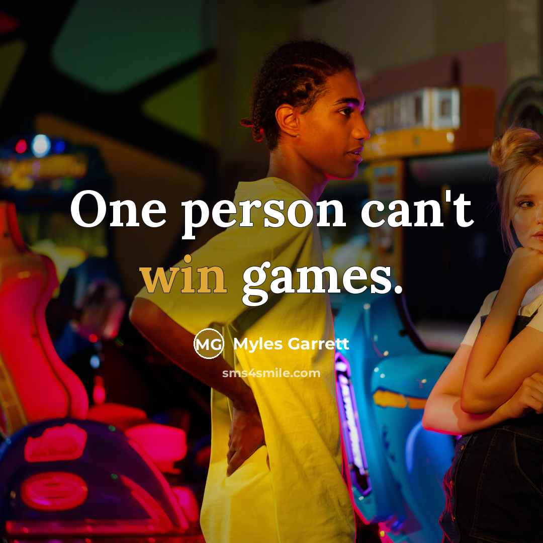 “One person can't win games.…” quote by Myles Garrett