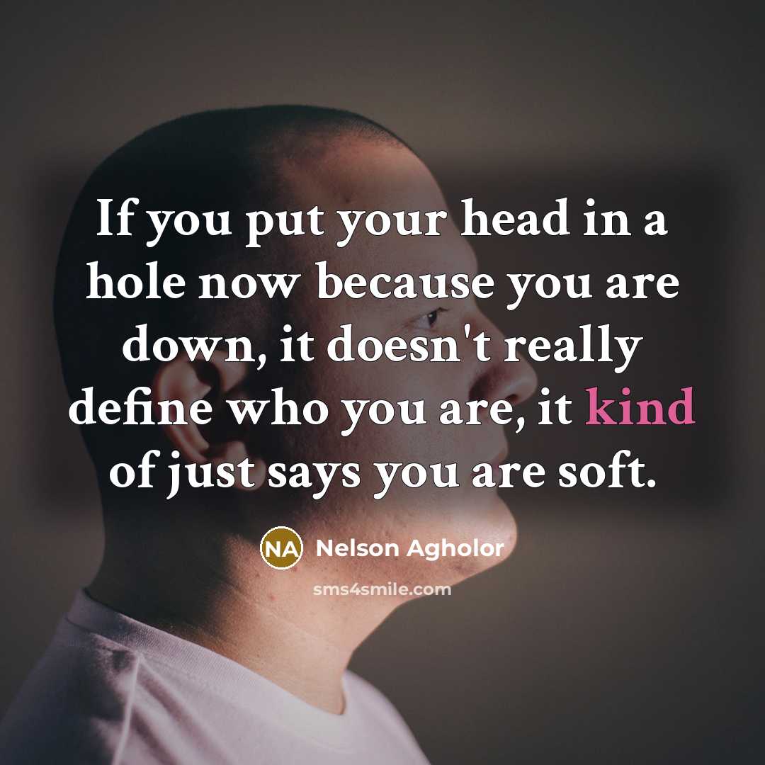 “If you put your head in a hole now because…” quote by Nelson Agholor