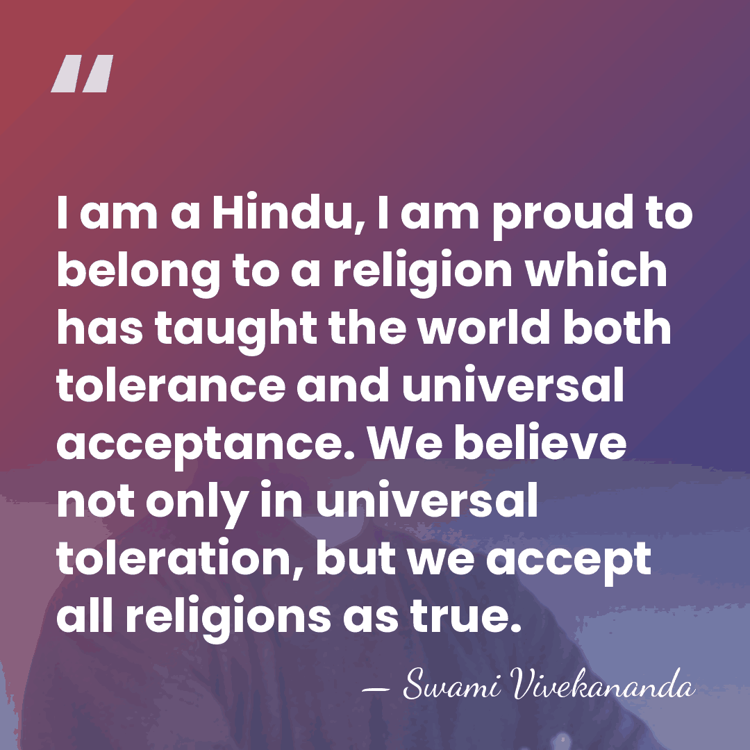 I am a Hindu, I am proud to belong to a religion&hellip; - Swami Vivekananda