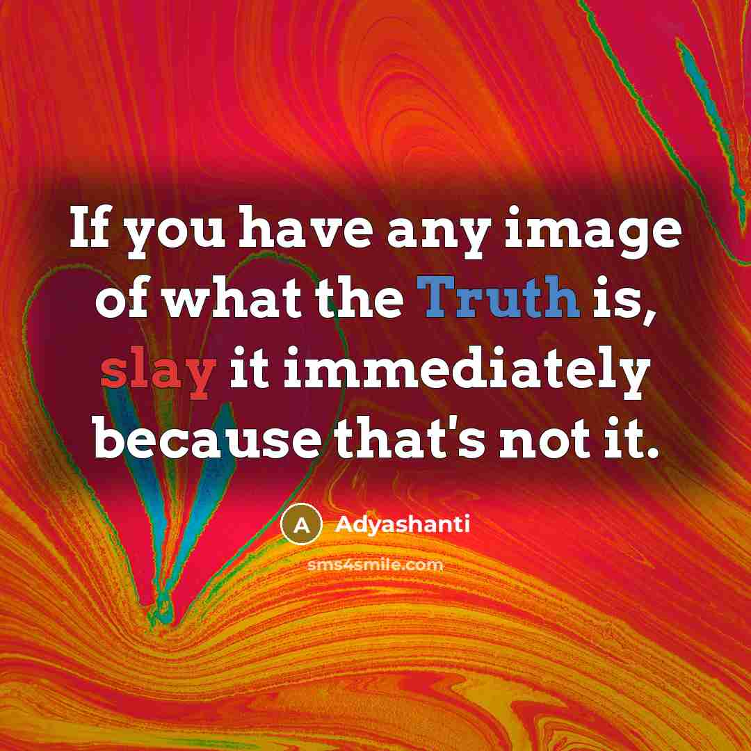 “If you have any image of what the Truth is,…” quote by Adyashanti