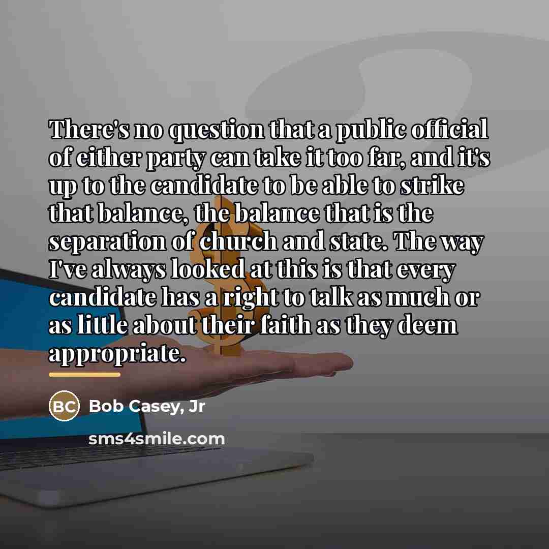 “There's no question that a public official of either party…” quote by Bob Casey, Jr