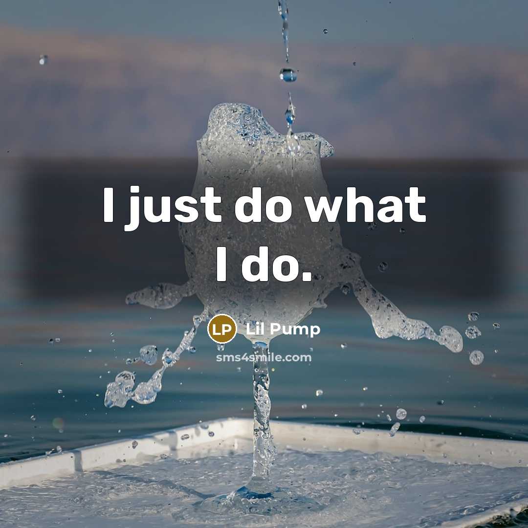 “I just do what I do.…” quote by Lil Pump