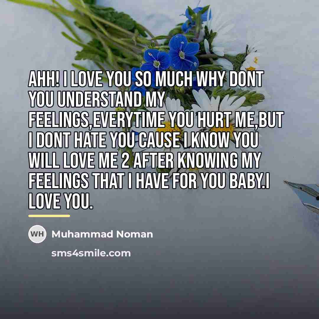 “Ahh! I Love You so much why dont you understand…” quote by Muhammad Noman