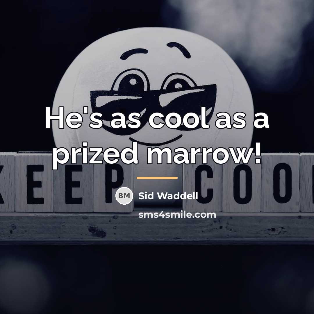 “He's as cool as a prized marrow!…” quote by Sid Waddell