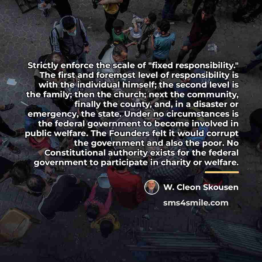 “Strictly enforce the scale of "fixed responsibility." The first and…” quote by W. Cleon Skousen