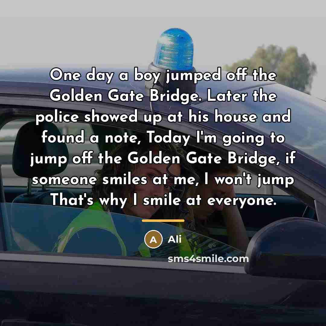 “One day a boy jumped off the Golden Gate Bridge.…” quote by Ali