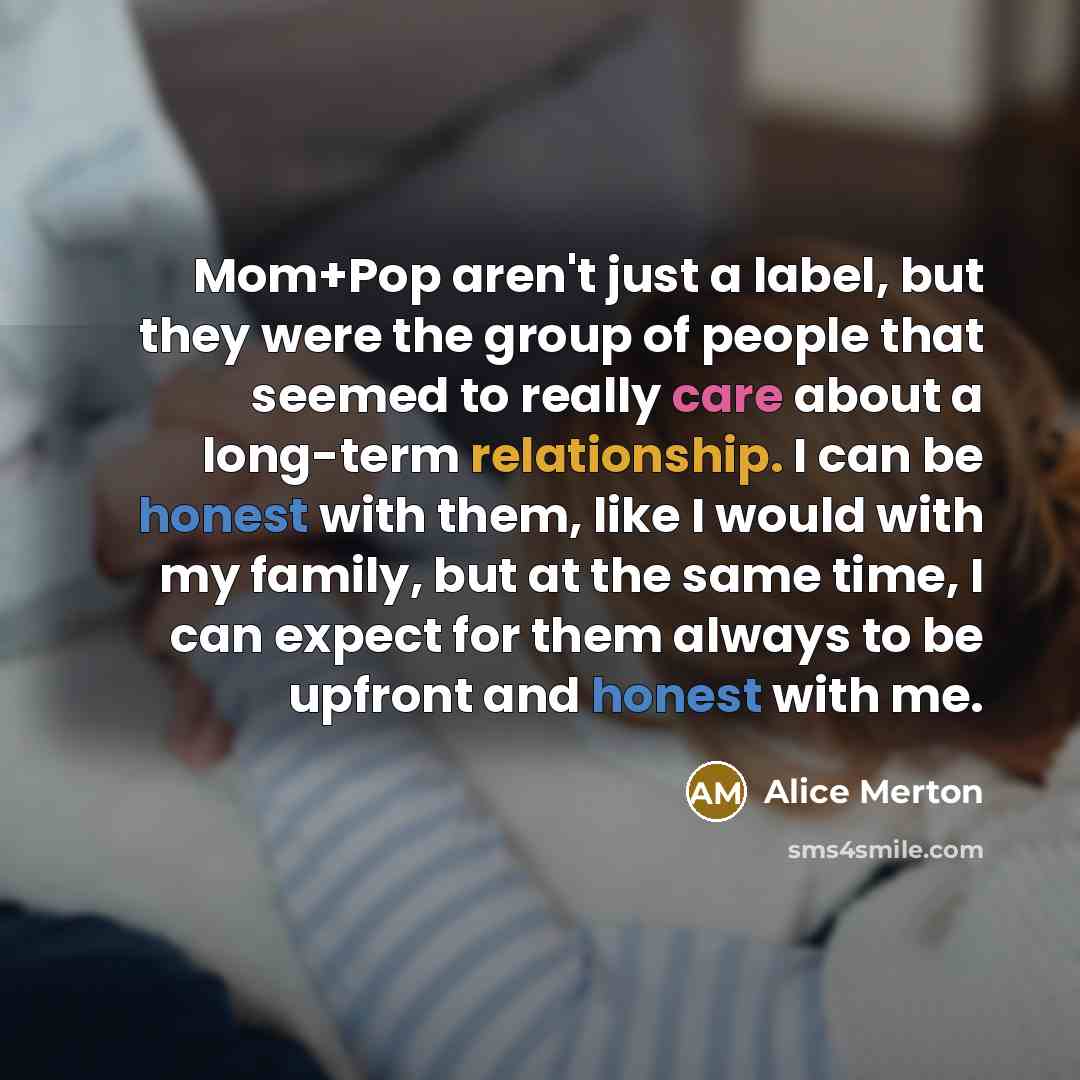 “Mom+Pop aren't just a label, but they were the group…” quote by Alice Merton
