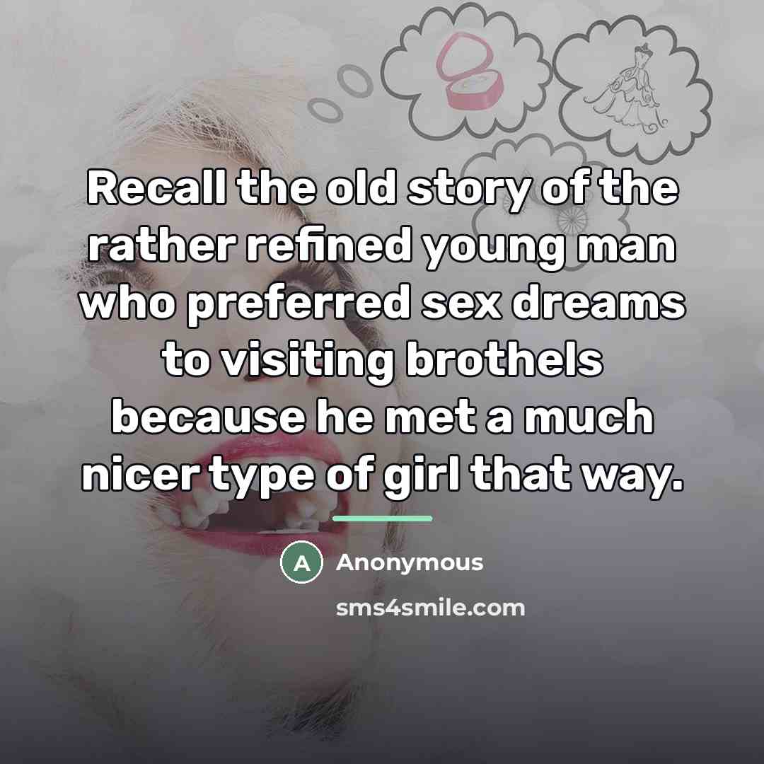 “Recall the old story of the rather refined young man…” quote by Vivian Mercer