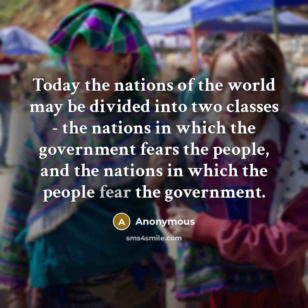 “Today the nations of the world may be divided into…” quote by Anonymous
