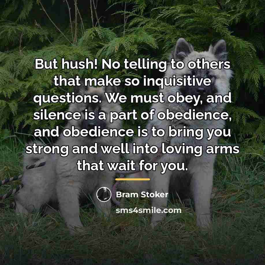 “But hush! No telling to others that make so inquisitive…” quote by Bram Stoker