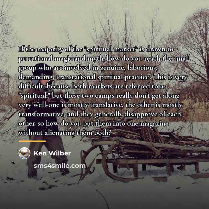 “If the majority of the "spiritual market" is drawn to…” quote by Ken Wilber