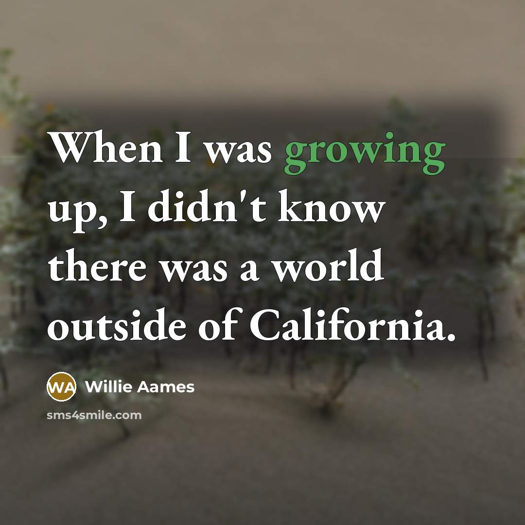 “When I was growing up, I didn't know there was…” quote by Willie Aames