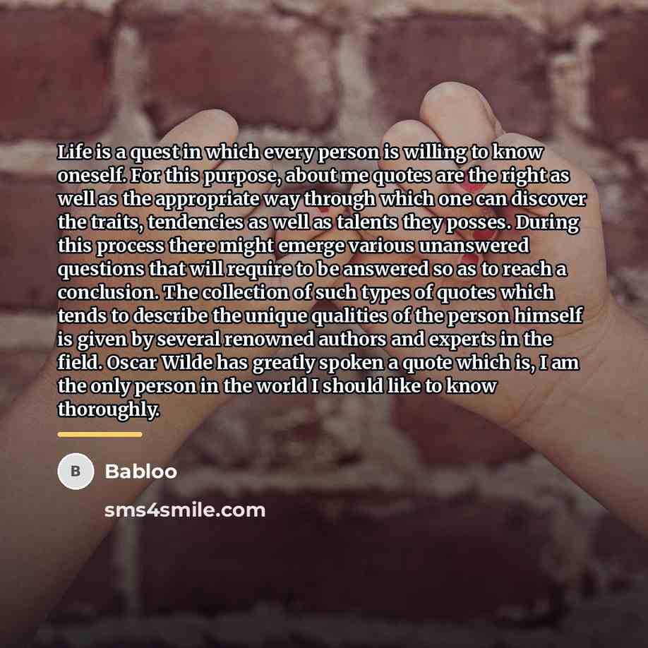 “Life is a quest in which every person is willing…” quote by Babloo