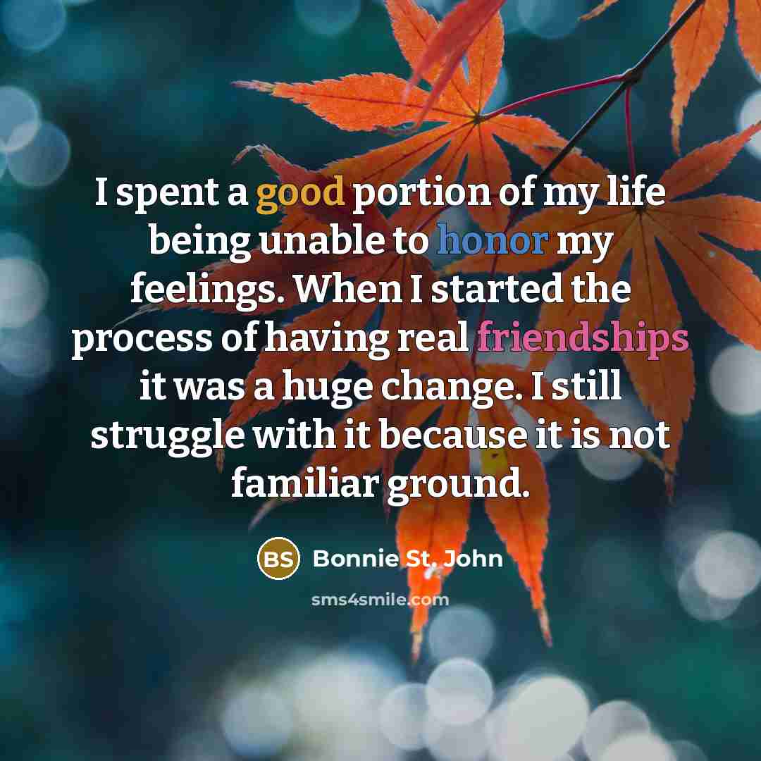 “I spent a good portion of my life being unable…” quote by Bonnie St. John