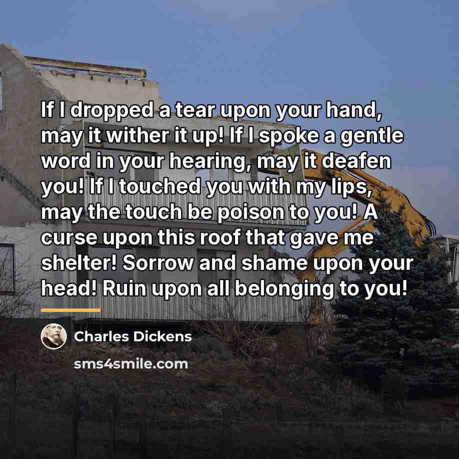 “If I dropped a tear upon your hand, may it…” quote by Charles Dickens