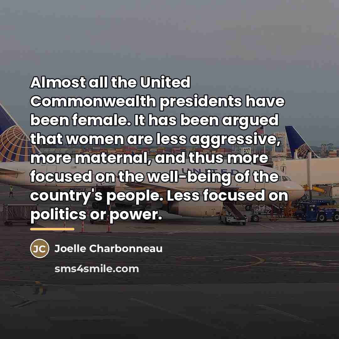 “Almost all the United Commonwealth presidents have been female. It…” quote by Joelle Charbonneau