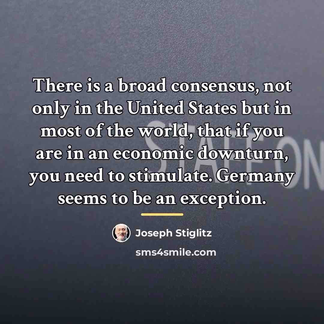 “There is a broad consensus, not only in the United…” quote by Joseph Stiglitz