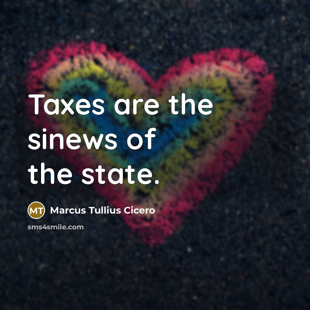 “Taxes are the sinews of the state.…” quote by Marcus Tullius Cicero