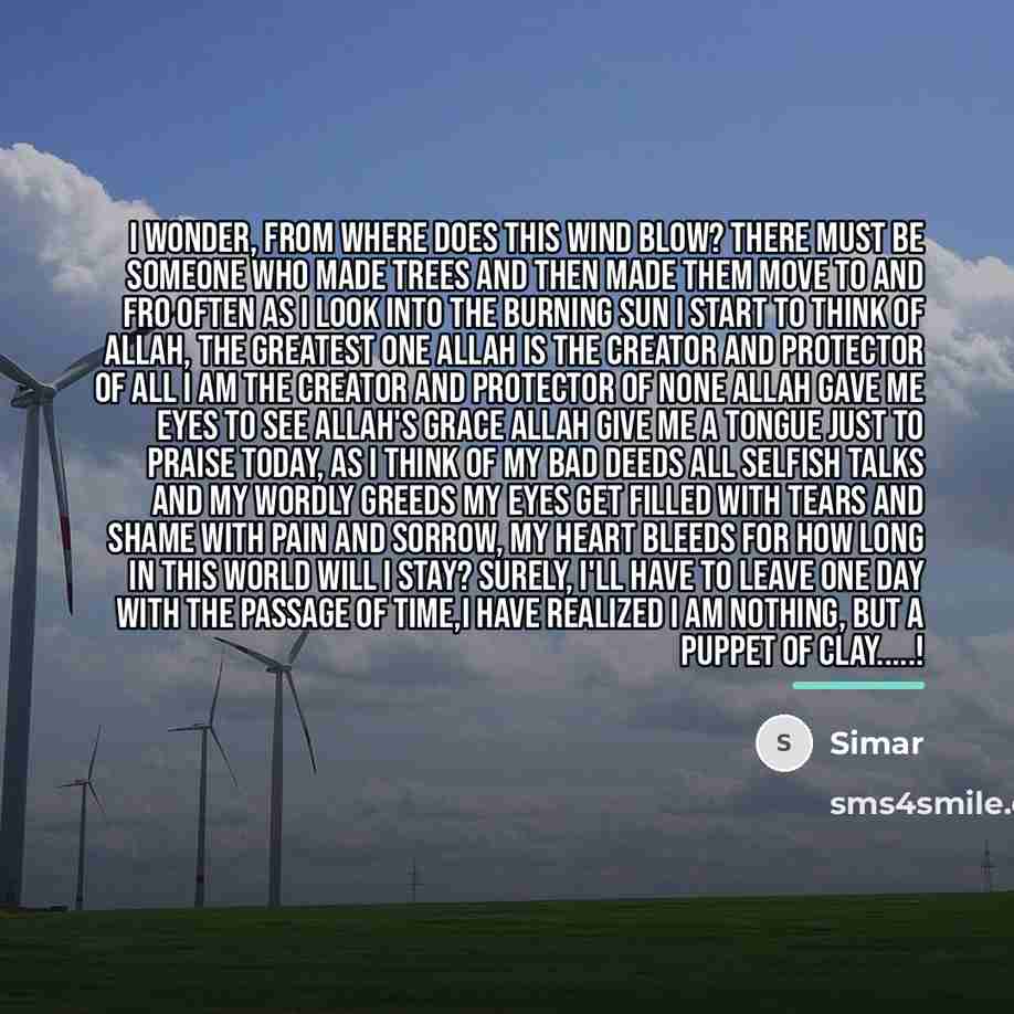 “I Wonder, From Where Does This Wind Blow? There Must…” quote by Simar