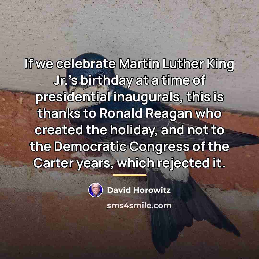 “If we celebrate Martin Luther King Jr.'s birthday at a…” quote by David Horowitz