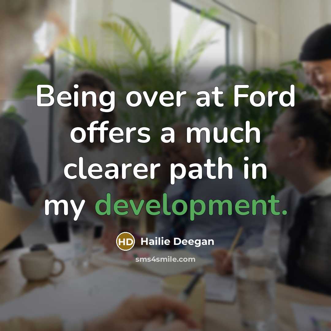 “Being over at Ford offers a much clearer path in…” quote by Hailie Deegan
