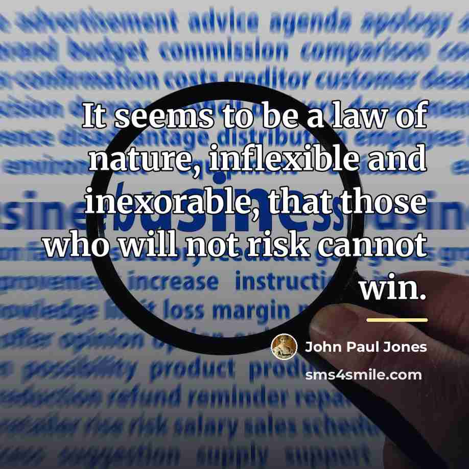 “It seems to be a law of nature, inflexible and…” quote by John Paul Jones
