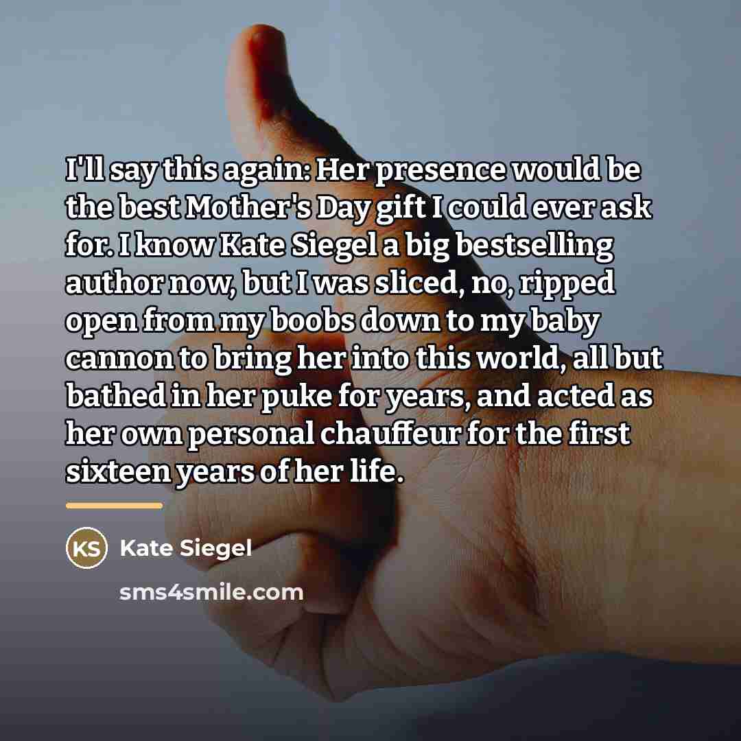 “I'll say this again: Her presence would be the best…” quote by Kate Siegel