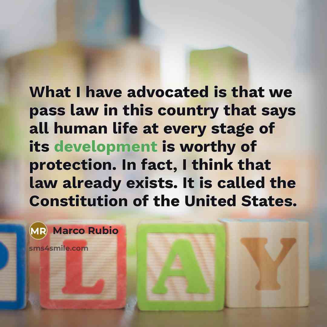 “What I have advocated is that we pass law in…” quote by Marco Rubio