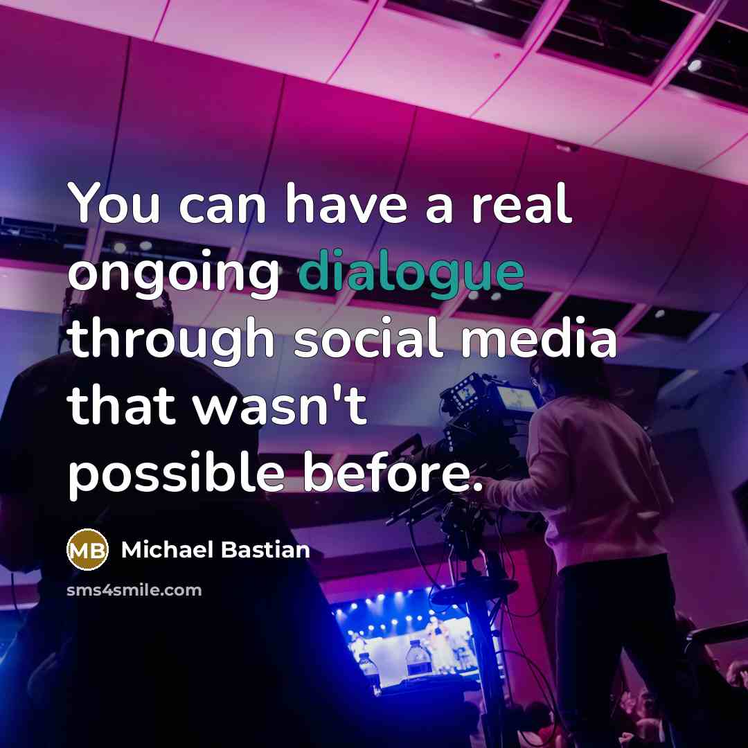 “You can have a real ongoing dialogue through social media…” quote by Michael Bastian