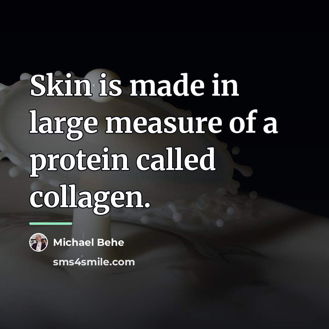 “Skin is made in large measure of a protein called…” quote by Michael Behe