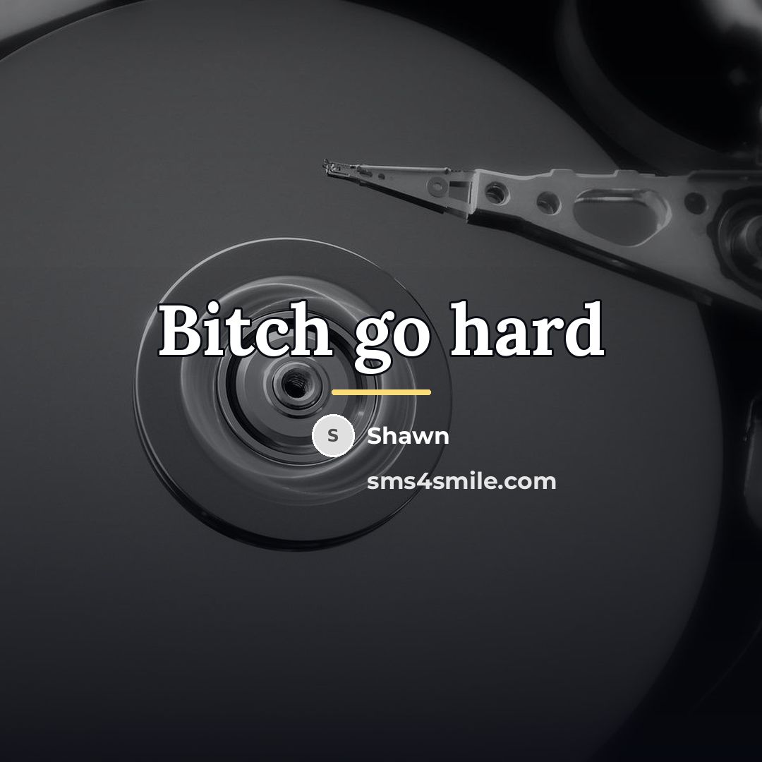 “Bitch go hard…” quote by Shawn