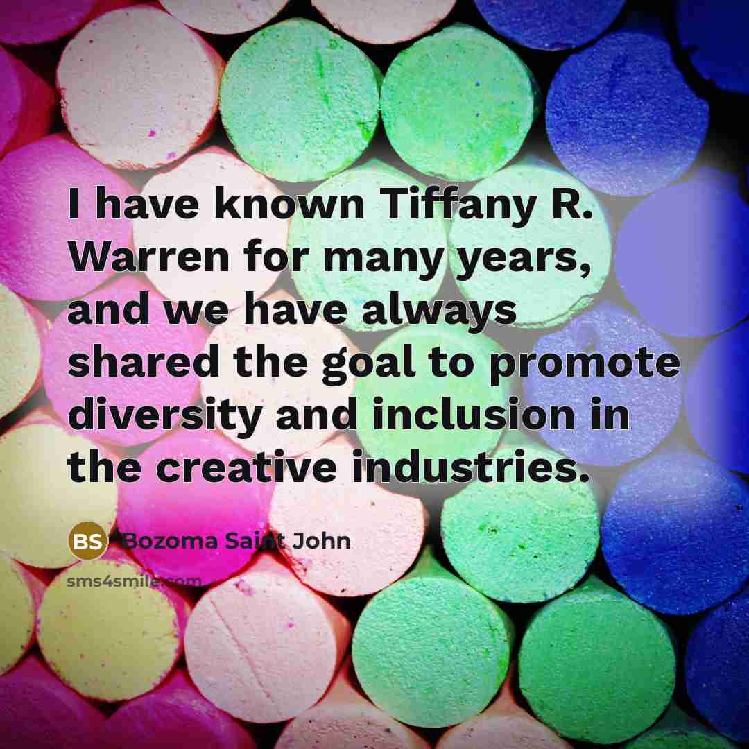 “I have known Tiffany R. Warren for many years, and…” quote by Bozoma Saint John