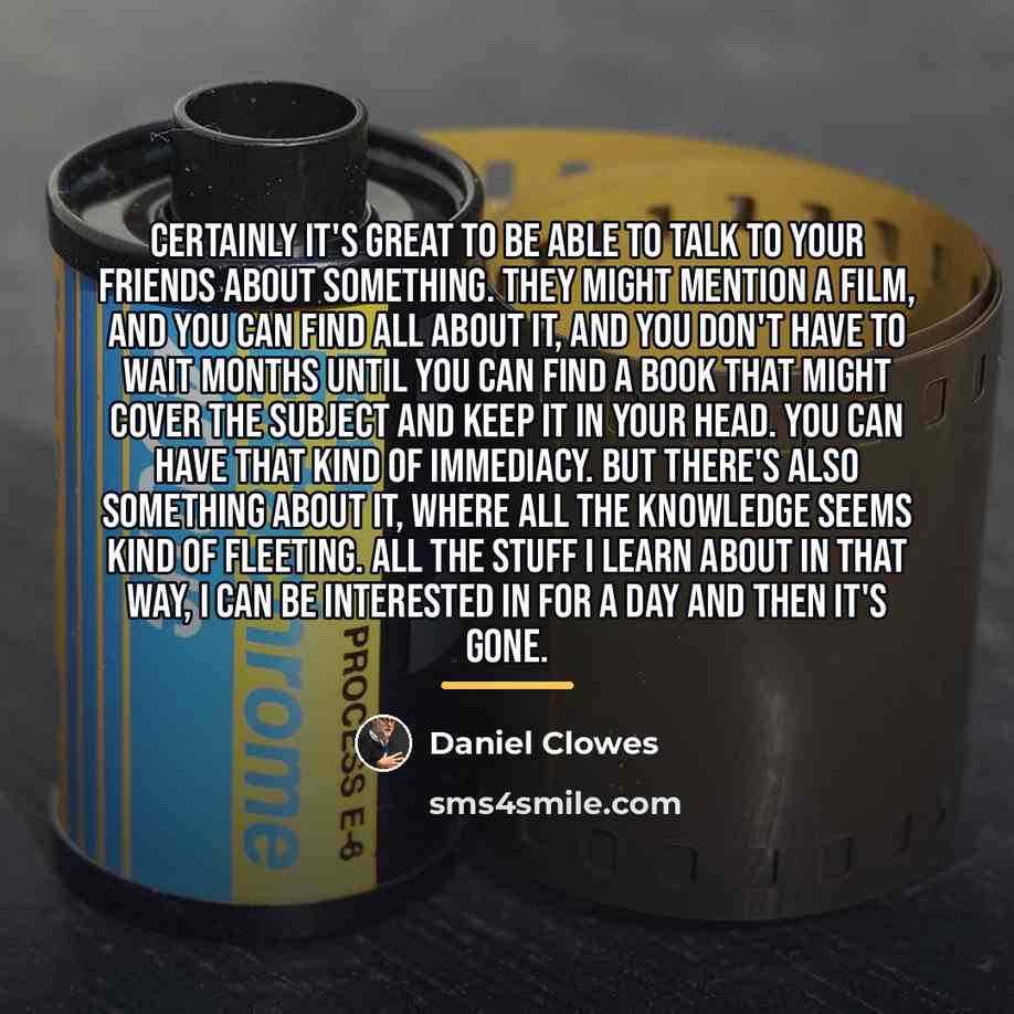 “Certainly it's great to be able to talk to your…” quote by Daniel Clowes