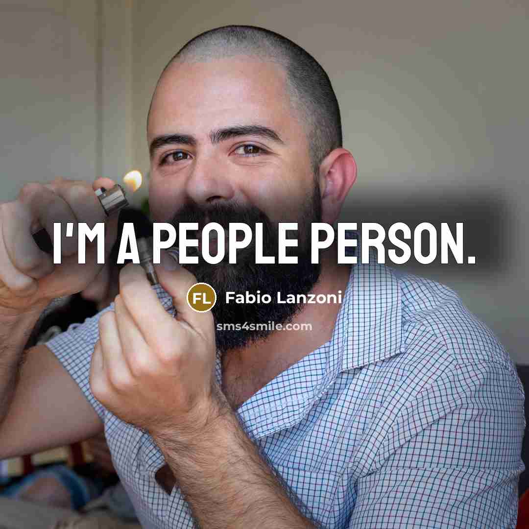 “I'm a people person.…” quote by Fabio Lanzoni
