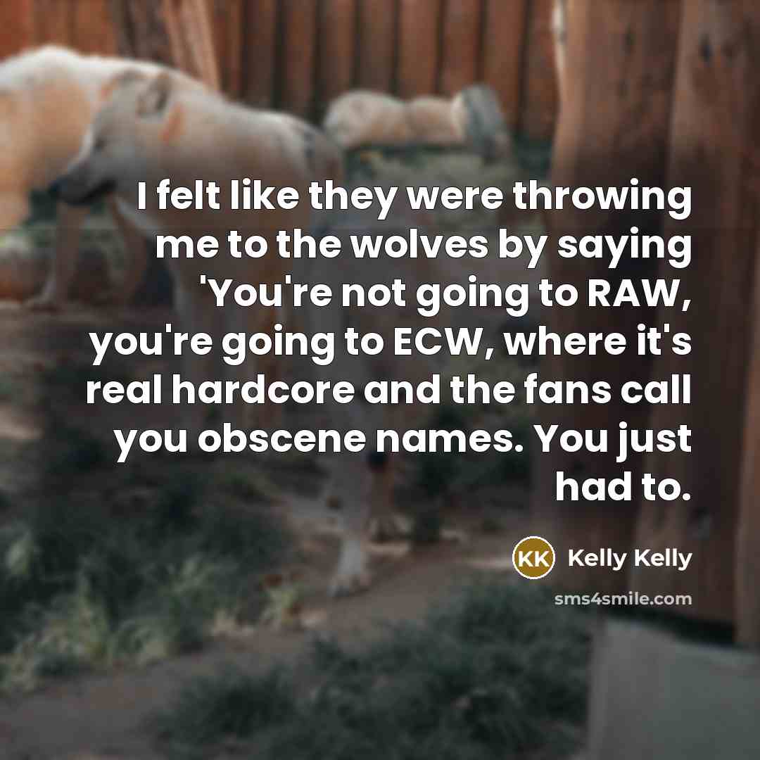 “I felt like they were throwing me to the wolves…” quote by Kelly Kelly