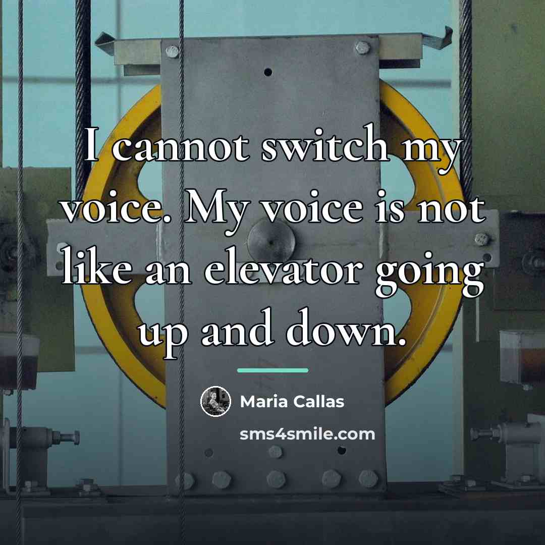 “I cannot switch my voice. My voice is not like…” quote by Maria Callas