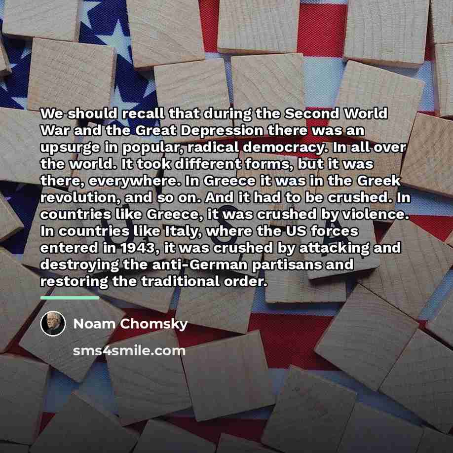 “We should recall that during the Second World War and…” quote by Noam Chomsky