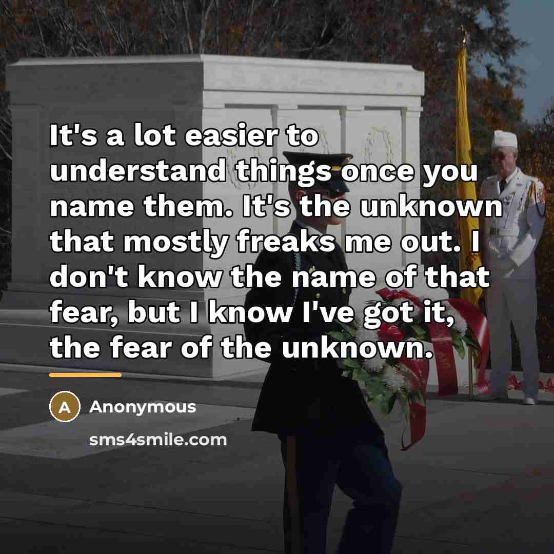 “It's a lot easier to understand things once you name…” quote by Anonymous