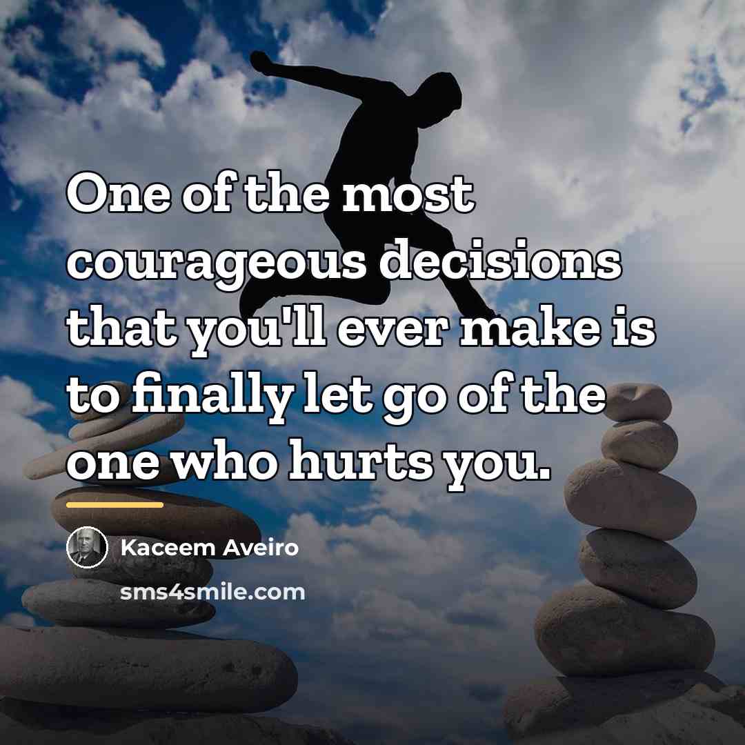 “One of the most courageous decisions that you'll ever make…” quote by Kaceem Aveiro