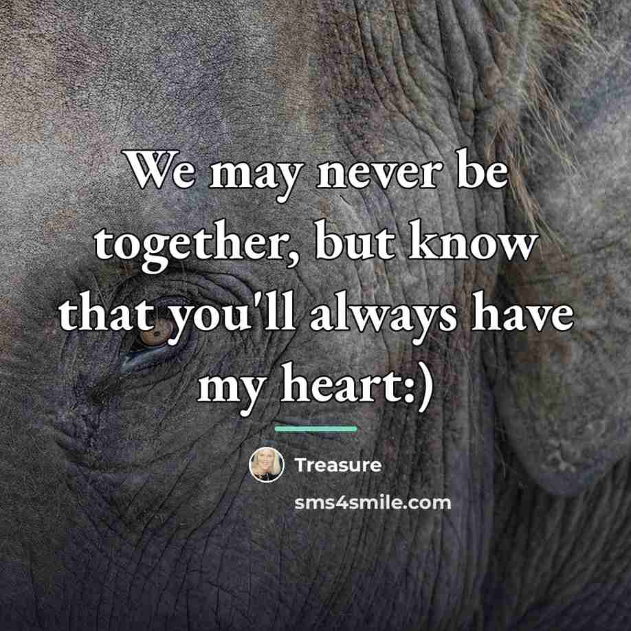 “We may never be together, but know that you'll always…” quote by Treasure