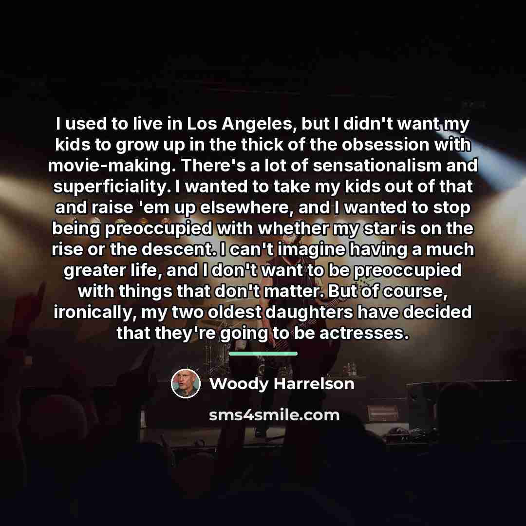 “I used to live in Los Angeles, but I didn't…” quote by Woody Harrelson